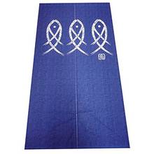 Cortina japonesa Noren para puerta, tapiz de pez de personaje antiguo para decoración del hogar, azul, 33x59 pulgadas 2024 - compra barato