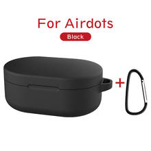 Silicone Protective Cover For Redmi AirDots Case Wireless Bluetooth Cases Soft Shell ForXiaomi AirDots Charging Box With Hooks 2024 - buy cheap