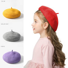 Boinas de lana para niñas, gorros de pintor a la moda, estilo francés, Color caramelo 2024 - compra barato