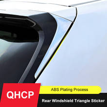 QHCP Car Rear Triangle Window Sticker Sequins Strip Trims Decoration ABS Silver 1Pair For Lexus UX200 260H 250H 2019 Accessories 2024 - buy cheap