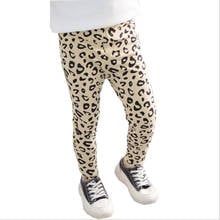 Little Girls Leopard Leggings Stretch Cotton Trousers Casual Elastic Waist Pencil Pants Stretch for Spring Autumn 2-7Years 2024 - buy cheap