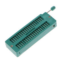 2021 New 16 20 24 28 40 P Pin 2.54MM Green DIP Test Universal ZIF IC Socket Welding Type 2024 - buy cheap