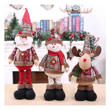 2020 Hot Christmas Dolls Retractable Santa Claus Innovative Elk Snowman Toys Christmas Gift for Kid Red Xmas Tree Ornament 2024 - buy cheap