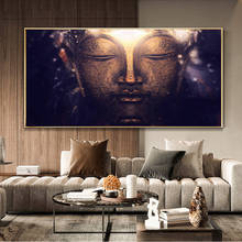 Прямая поставка, большой лорд Будды, абстрактная картина маслом, печать Будды, холст, религиозный постер, настенное искусство, картины для гостиной 2024 - купить недорого
