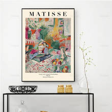 Tri matisse interior com uma menina adolescente (leitura da menina) 1905, impressão de matisse, arte moderna, pintura de tela de parede, arte posterior 2024 - compre barato