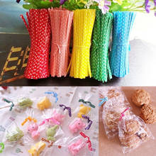 100Pcs/pack Dot Metallic Twist Ties Wire For Cake Pops Sealing Cello Bags Lollipop Pack 2024 - buy cheap