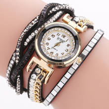 CCQ Brand Women Braided Leather Crystal Rhinestone Bracelet Watch Luxury Ladies Quartz Dress Wristwatches Relogio Feminino 2024 - buy cheap