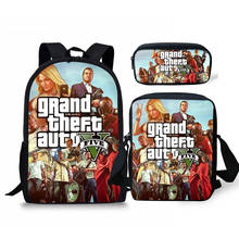 2020 New Hot Games GTA 5 Print Schoolbag Personalized Pattern Book Bags Teenagers School Backpack Custom Child Mochila 2024 - buy cheap