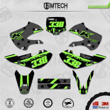 DSMTECH Customized Team Graphics Backgrounds Decals 3M Custom Stickers For KAWASAKI  2000-2020 KX65 008 2024 - buy cheap