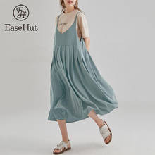 EaseHut V-neck Sleeveless Spaghetti Strap Dress One Piece Loose Casual Midi Dress Large Size Women Summer Dress and Sundress 2024 - buy cheap