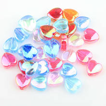 200pcs Crystal Heart Acrylic Spacer Beads For Jewelry Making Needlework Diy Bracelet Beaded Accessories Making 8x4mm 2024 - buy cheap