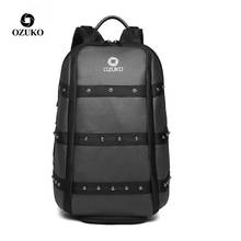 OZUKO men's waterproof backpack panel rivet laptop bag large capacity business travel backpack creative multi-function Backpack 2024 - buy cheap