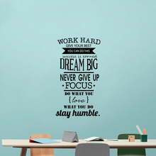 Large Bigger Motivation Quotes Work Hard Sentences vinyl Wall sticker Mural Bedroom Decor wallpaper Office Classroom Decoration 2024 - buy cheap