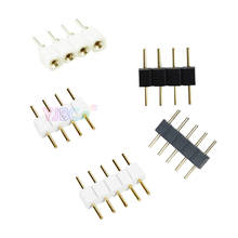 Conector de agulha macho/fêmea 4 pinos, conector rgb/5 pinos rgbw para rgb/rgbw 1000 5050, acessórios de led 2024 - compre barato