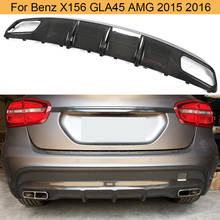 Диффузор для заднего бампера автомобиля из углеродного волокна, для Mercedes Benz GLA Class X156 GLA45 AMG 2015 2016, Автомобильный задний диффузор, спойлер 2024 - купить недорого
