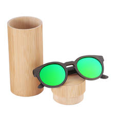 Berwer óculos de sol de madeira bambu vintage, feito à mão, espelhado, polarizado, da moda, em caixa de madeira 2024 - compre barato