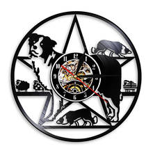 Border Collie Dog 3D Wall Watches Clock Modern Design Dog Breed Pet Animal Vinyl Record Wall Clock Unqiue Gift For Dog Lover 2024 - buy cheap