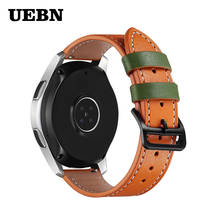 UEBN 20mm 22mm Leather Contrast color Strap Replacement Band For xiaomi Huami strap Amazfit GTS/GTR 42mm 47mm/Bip watchbands 2024 - buy cheap
