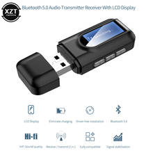 Receptor y transmisor de Audio con Bluetooth 5,0, adaptador inalámbrico con USB, pantalla LCD, 3,5 MM, AUX, RCA, estéreo, Dongle para PC, TV, portátil, auriculares 2024 - compra barato
