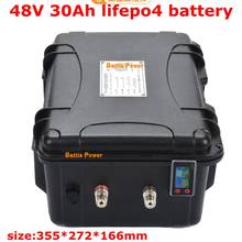 Lifepo4-batería de litio y fosfato de hierro para bicicleta eléctrica, resistente al agua, 48v, 30Ah, 2000w, con BMS y cargador de 5A 2024 - compra barato