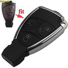 jingyuqin 5pcs Chrome FOB W/ Battery Holder 3 Button Modified Smart Remote Key Case for Mercedes Benz C E ML SL SLK CLK AMG W211 2024 - buy cheap