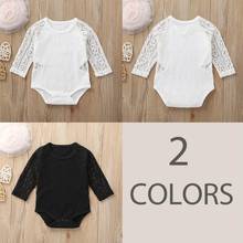 Baby Romper Long Sleeve Solid Color Newborn Baby Boy Girl Romper Jumpsuit Summer For 0-24M 2024 - buy cheap