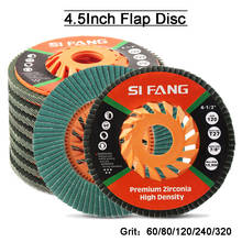 1-10Pcs Flap Disc 115mm Sanding Discs Flat Wheel For Grinding Aluminum Metal Surface Finish 7/8" Arbor 60/80/120/240/320 Grit 2024 - buy cheap