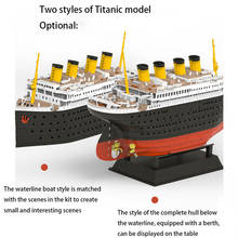 Titanic Seal Iceberg/escena de Puerto vehículo Q Edition separación de colores sin pegamento, Kit de modelo de barco, piezas 2024 - compra barato