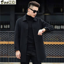 Boollili Handmade Double-faced Wool Coat Autumn Cashmere Long Coat Winter Jacket Men Korean Woolen Overcoat Abrigo HombreA1 2024 - buy cheap