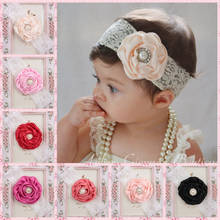 MAYA STEPAN-Diadema de encaje Floral para niña, accesorio para el cabello, regalo para recién nacido, Princesa, Perla 2024 - compra barato
