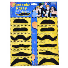 Black 12pcs/pack Costume Party Halloween Fake Mustache Moustache Funny Fake Beard Whisker 2024 - buy cheap