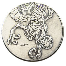 HB(137) США Хобо Морган доллар Череп Зомби Скелет посеребренные копии монет 2024 - купить недорого