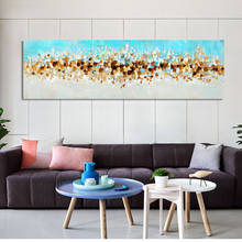 Decoración de pared, arte abstracto, pintura al óleo sobre lienzo, impresiones de póster, arte abstracto de onda de dinero, imágenes en la pared, decoración de la habitación 2024 - compra barato