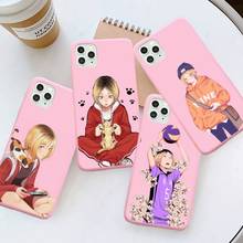 Funda de teléfono Kenma Kozume of Haikyuu, carcasa de anime de voleibol, Color caramelo, para iPhone 6, 7, 8, 11, 12 s, mini pro, X, XS, XR, MAX Plus 2024 - compra barato