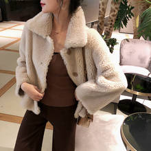 Женское пальто из натурального меха, стрижка овец, зимнее пальто, женская одежда, 2020, корейский 100%, куртка, манто для женщин, BL-1109, YY1065 2024 - купить недорого