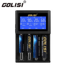 Golisi s4 2.0a inteligente carregador de bateria lcd para li-ion ni-mh ni-cd ni-md 26650 18650 20700 21700 aa aaa recarregável batterie 2024 - compre barato