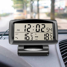 Car Thermometer Digital Alarm Clock Auto Vehicles Temperature Gauge with Backlight Car Electronics Car Clock Dashboard Clock 2024 - buy cheap