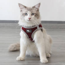 Reflective Pet Cat Vest Harness and Leash Set Honeycomb Breathable Puppy Cat Harnesses Katten Gota Mascotas Accessories for Cats 2024 - buy cheap