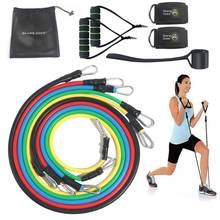 SKDK 11pcs Resistance bands set Home Latex Fitness  Rope Set Training  Muscle Exercises Workout Elastic Bands Fitness Equipment 2024 - buy cheap