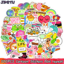 100 PCS Pink Anime Stickers Pack Funny Waterproof Decal Sticker for Kids DIY Skateboard Snowboard Laptop Suitcase Bicycle Guitar 2024 - buy cheap