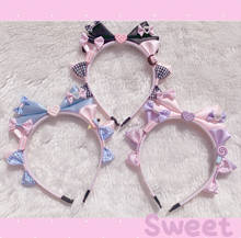 sweet Lolita hair hoop original design hand made sweet mother kc small object cute black sweet headdress 2024 - buy cheap