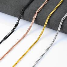 Width 3mm Womens Necklace Stainless Steel Chain Gold/Steel Color Necklace Jewelry Gift Wholesale 2024 - buy cheap