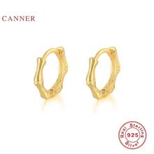 CANNER 925 Sterling Silver Earrings For Women Fashion Round Hoop Earrings Gold/Silver Jewelry Ear Piercing Mom Gift 2021 Trend 2024 - buy cheap