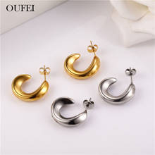 Xuanhua-brincos geométricos femininos de aço inoxidável, acessórios de joias femininas, moda 2024 - compre barato