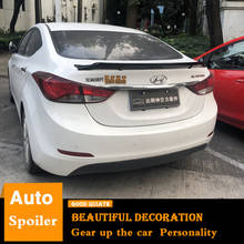 For 2012-2016 Hyundai Elantra Spoiler Big Sport ABS Material Car Rear Wing Primer Color Trunk Rear Spoiler 2013 2014 2015 2024 - buy cheap