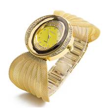 Brand women wristwatch luxury Designer Bracelet Watch fashion female Golden Stainless Steel Wrist Watches Party Dressing Watch 2024 - buy cheap