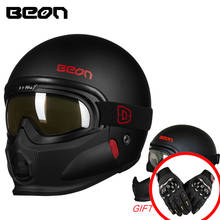 Beon-capacete duro para motociclistas, capacete de inverno, viseira anti-neblina, rosto aberto, queixo 2024 - compre barato