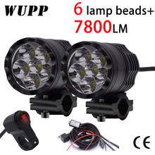 WUPP-bombilla LED Universal para faro delantero de motocicleta, foco antiniebla impermeable de 7800 LM, 6 Chips, para Suzuki/Honda, 2 uds. 2024 - compra barato