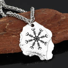 Nordic Viking  Odin Aegishjalmr vegvisir amulet necklace with gift valknut  bag 2024 - buy cheap