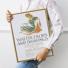 Póster de museo de Harry Herzog, impresiones Vintage de acuarelas y dibujos, pintura decorativa de Galería de Arte Nacional 2024 - compra barato